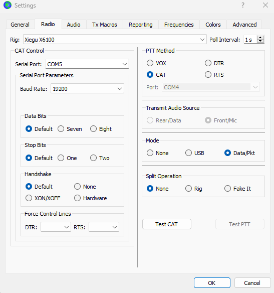 x6100 wsjt-x settings