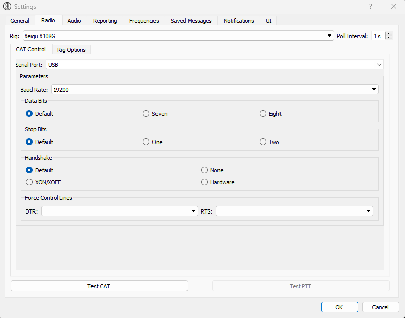 x6100 js8call settings